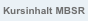 Kursinhalt MBSR